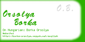 orsolya borka business card
